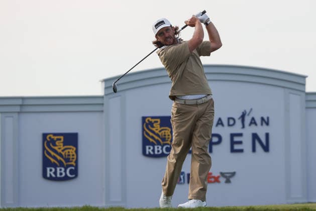 June 11, 2026: Tommy Fleetwood tees off in round one during the RBC Canadian Open held at TPC Toronto at Osprey Valley in Caledon Ontario, Canada. CSM PGA, Golf Herren 2026: RBC Canadian Open Jun 11  - ZUMAc04_ 20260611_zma_c04_007 Copyright: xDanielxLeax