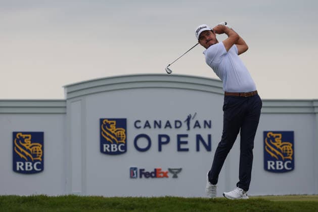 June 11, 2026: Kris Ventura of Norway tees off in round one during the RBC Canadian Open held at TPC Toronto at Osprey Valley in Caledon Ontario, Canada. CSM PGA, Golf Herren 2026: RBC Canadian Open Jun 11  - ZUMAc04_ 20260611_zma_c04_011 Copyright: xDanielxLeax