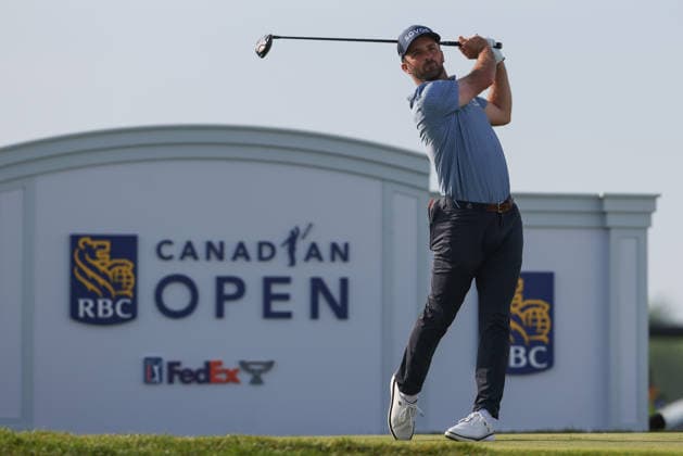 June 11, 2026: Denny McCarthy of United States of America tees off in round one during the RBC Canadian Open held at TPC Toronto at Osprey Valley in Caledon Ontario, Canada. CSM PGA, Golf Herren 2026: RBC Canadian Open Jun 11  - ZUMAc04_ 20260611_zma_c04_012 Copyright: xDanielxLeax