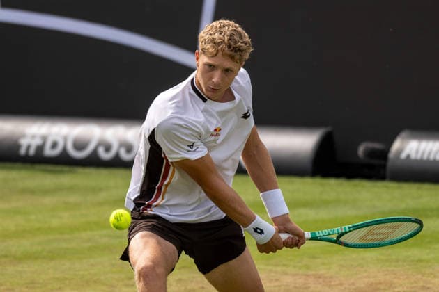 Martin Landaluce ESP xettx, Germany, Stuttgart, 11 06 2026, Tennis, Boss Open, Day 6, 2026, Round of 16, M Landaluce ESP T Fritz USA , TC Weissenhof, Center Court