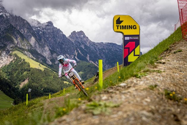 Whoop UCI Mountain Bike World Series Leogang Downhill RYAN Darragh ORBEA FMD RACINGat Whoop UCI Mountain Bike World Series Leogang Downhill, 11 06 2026,in Leogang,AUT Photo Sebastian Sternemann