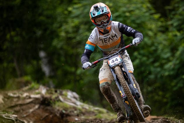 Whoop UCI Mountain Bike World Series Leogang Downhill MADLEY George at Whoop UCI Mountain Bike World Series Leogang Downhill, 11 06 2026,in Leogang,AUT Photo Sebastian Sternemann