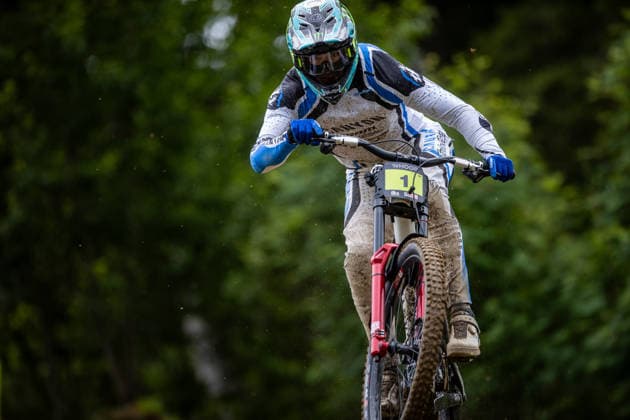 Whoop UCI Mountain Bike World Series Leogang Downhill SHAW Luca CANYON DH RACINGat Whoop UCI Mountain Bike World Series Leogang Downhill, 11 06 2026,in Leogang,AUT Photo Sebastian Sternemann