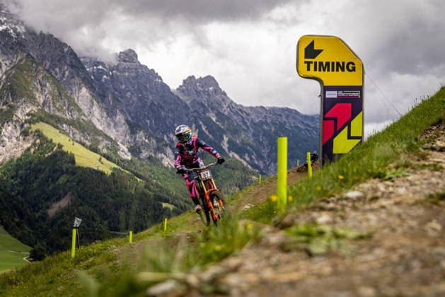 Whoop UCI Mountainbike World Series Leogang Downhill SEAGRAVE Tahnee ORBEA FMD RACINGat Whoop UCI Mountainbike World Series Leogang Downhill, 11 06 2026,in Leogang,AUT Photo Sebastian Sternemann