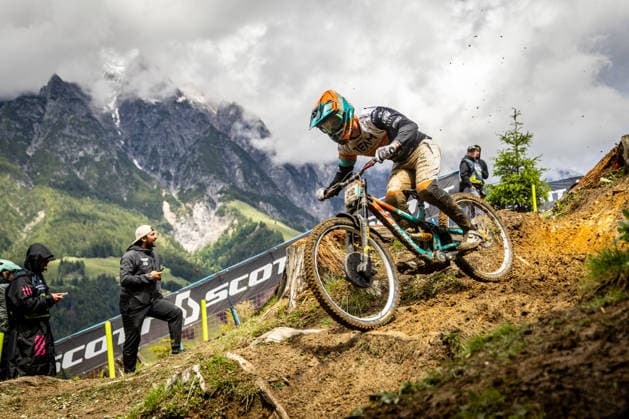 Whoop UCI Mountain Bike World Series Leogang Downhill BRADLEY Zac TEAM HIGH COUNTRYat Whoop UCI Mountain Bike World Series Leogang Downhill, 11 06 2026,in Leogang,AUT Photo Sebastian Sternemann