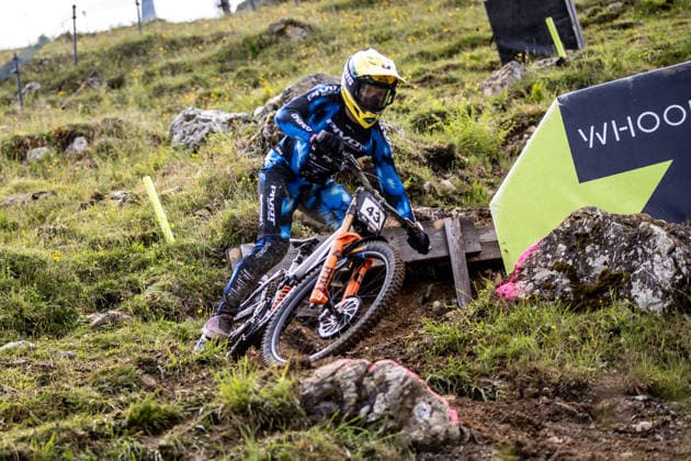 Whoop UCI Mountain Bike World Series Leogang Downhill VIEIRA Roger PIVOT FACTORY RACINGat Whoop UCI Mountain Bike World Series Leogang Downhill, 11 06 2026,in Leogang,AUT Photo Sebastian Sternemann