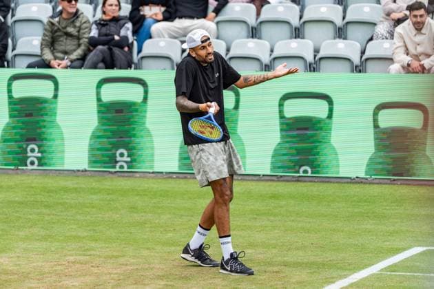 Tennis, Boss Open 2026, Stuttgart, TC Weissenhof, Center Court, Nick Kyrgios AUS BOSS OPEN STUTTGART 2026 in Stuttgart Copyright: xspeedshotx xRalfxJustx