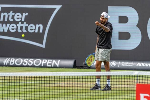 Tennis, Boss Open 2026, Stuttgart, TC Weissenhof, Center Court, Nick Kyrgios AUS BOSS OPEN STUTTGART 2026 in Stuttgart Copyright: xspeedshotx xRalfxJustx