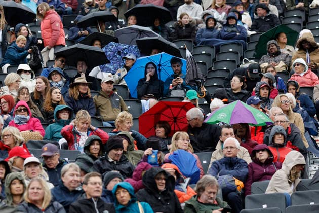 RECORD DATE NOT STATED 11th June 2026; HSBC Championships, Queens Club, West Kensington, London, England; HSBC Championships Tennis, Day Two; Tennis fans await the match to resume at Andy Murray Arena HongboxChen