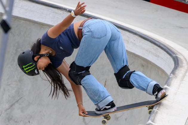 Cocona Hiraki of Japan practices during a training session of the women s park skateboard World Cup at Ostia Park in Rome (Italy), June 11, 2026. andreaxstaccioli