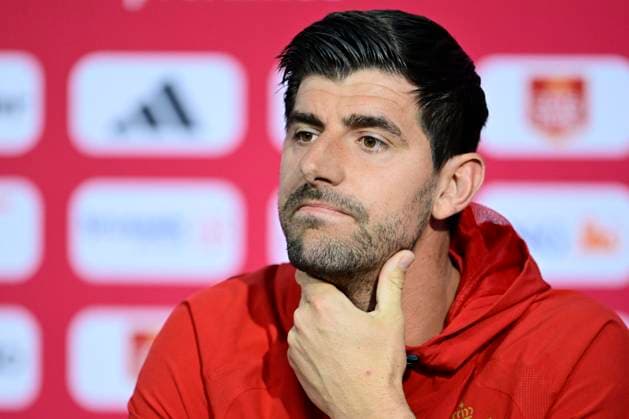 Belgian national football team - FIFA World Cup, WM, Weltmeisterschaft, Fussball 2026 - media activities 11 06 2026 RENTON, UNITED STATES OF AMERICA - JUNE 11 : Courtois Thibaut goalkeeper of Belgium pictured during a press conference, PK, Pressekonferenz at the training grounds of the Belgian national football team during the FIFA World Cup 2026 on June 11, 2026 in Renton, United States of America, 11 06 2026 Renton United States of America  Copyright: xJanxDexMeuleneirx