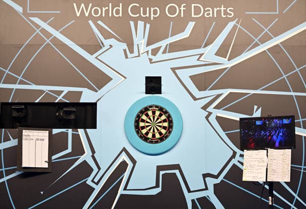 11 06 2026, xhbx, Dart World Cup of Darts 2025, v l Dartscheibe, Darts DFL DFB REGULATIONS PROHIBIT ANY USE OF PHOTOGRAPHS as IMAGE SEQUENCES and or QUASI VIDEO Frankfurt