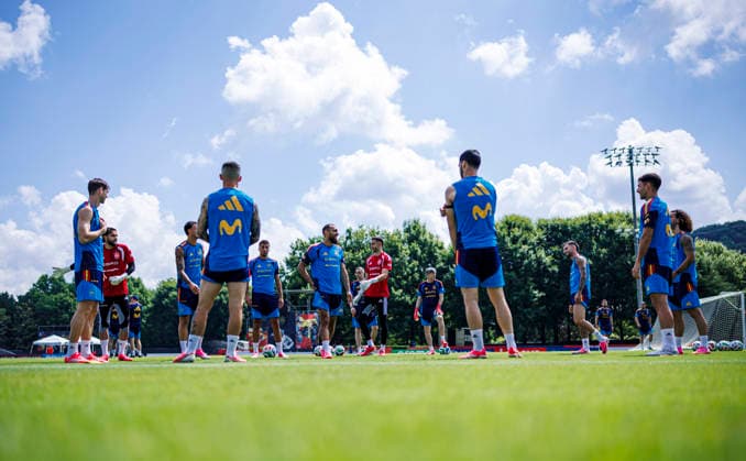 Sapin national team, Nationalteam World Cup - 11 06 2026 The player of Spain during the Spanish national team s training session at their World Cup base camp at the Baylor School in Chattanooga, United States of America on June 11, 2026. Photo (PGS Photo Agency) Chattanooga United Satates of America Copyright: xPGSxPhotoxAgencyx