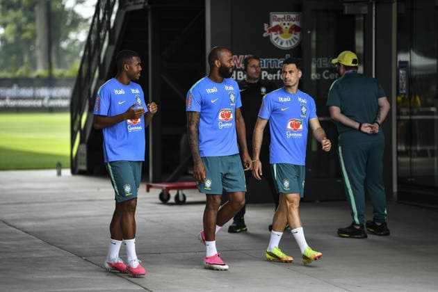 Bremer, Igor Thiago, and Gabriel Martinelli enter training at their New Jersey base the Columbia Park Training Facility in Morristown, NJ, United States. (Photo by Rebekah Wynkoop SPP)  Copyright: xRebekahxWynkoop SPPx Sportspressphoto_SPR164982