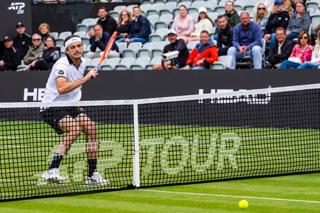 Stuttgart, GERMANY - June 11: Taylor Fritz (USA) during the Singles Match between Martin Landaluce (ESP) vs. Taylor Fritz (USA) at BOSS OPEN 2026, Tennisanlage Weissenhof on June 11, 2026 in Stuttgart, Germany. Baden-Württemberg Germany Copyright: xTimoxSteinx