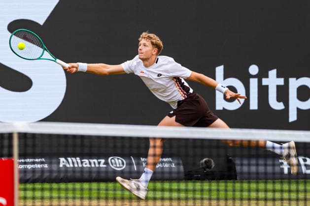 Stuttgart, GERMANY - June 11: Martin Landaluce (ESP) during the Singles Match between Martin Landaluce (ESP) vs. Taylor Fritz (USA) at BOSS OPEN 2026, Tennisanlage Weissenhof on June 11, 2026 in Stuttgart, Germany. Baden-Württemberg Germany Copyright: xTimoxSteinx