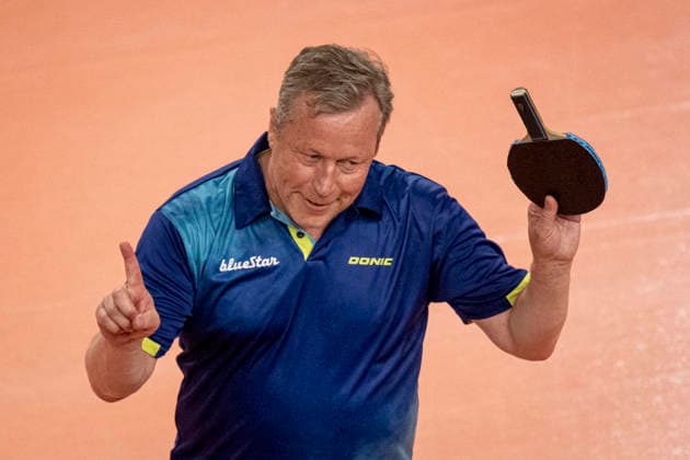 Table tennis, exhibition match with Jan-Ove Waldner and Jorgen Persson in Liberec