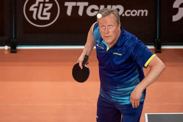 Swedish Olympic Table tennis, Tischtennis champion Jan-Ove Waldner took part in table tennis exhibition in Liberec, June 11, 2026. (CTKxPhoto RadekxPetrasek) CTKPhotoP2026061107471  CTKPhotoP2026061107471