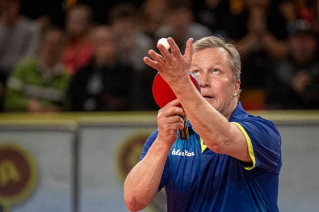 Swedish Olympic Table tennis, Tischtennis champion Jan-Ove Waldner took part in table tennis exhibition in Liberec, June 11, 2026. (CTKxPhoto RadekxPetrasek) CTKPhotoP2026061107477  CTKPhotoP2026061107477