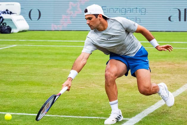 Stuttgart, GERMANY - June 11: Marcos Giron (USA) during the Singles Match between Ben Shelton (USA) vs. Marcos Giron (USA) at BOSS OPEN 2026, Tennisanlage Weissenhof on June 11, 2026 in Stuttgart, Germany. Baden-Württemberg Germany Copyright: xTimoxSteinx