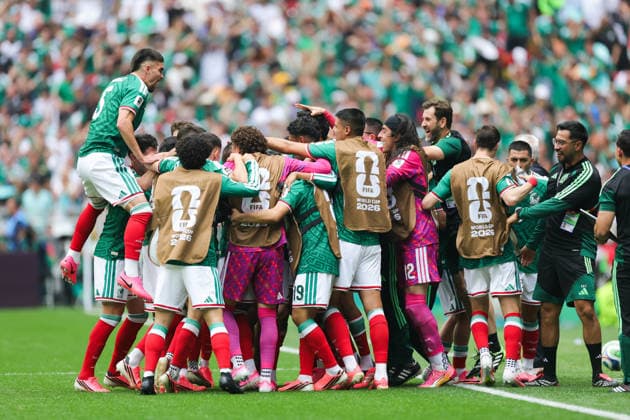 FIFA WORLD CUP 2026 FIFA WORLD CUP 2026 MEXICO VS SOUTH AFRICA 11062026 MEXICO CITY, MEXICO Action photo of players of the Mexico National team, celebrating a goal against South Africa, during the opening game of the FIFA World Cup 2026, held at the Estadio Ciudad de MÃ xico of Mexico City Action photo of players of the Mexico National team, celebrating a goal against South Africa, during the opening game of the FIFA World Cup 2026, held at the Estadio Ciudad de MÃ xico of Mexico City PHOTO BY IMAGENSHOP AGENCIA FOTOGRAFICA MEXICO CITY MEXICO CITY MEXICO CITY MEXICO Copyright: xYOALIxMARTINEZx