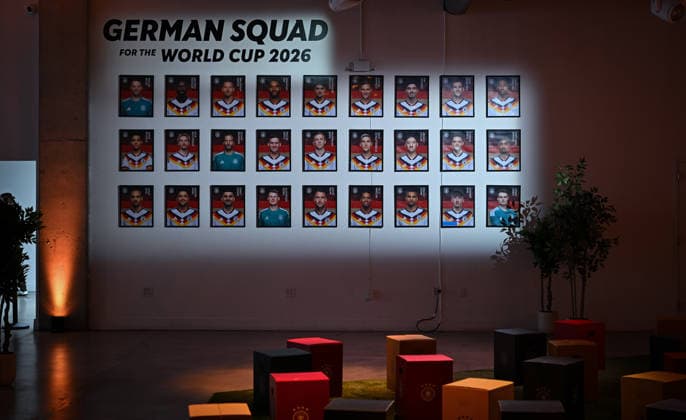 Soccer FIFA World Cup 2026 11 06 2026 German House of Soccer in Manhattan New York, Pre Opening at the opening match of the World Cup 2026, Mexico South Africa, Pictures of the World Cup squad of the German national team