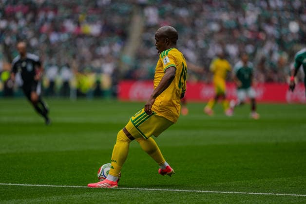 Mexico v South Africa - FIFA World Cup, WM, Weltmeisterschaft, Fussball 2026 - Group A MEXICO CITY, MEXICO - JUNE 11: Sphephelo Sithole (13) of South Africa in action during the World Cup First Stage Group A match between Mexico and South Africa at Estadio Azteca (Mexico Stadium) in Mexico City, Mexico on June 11, 2026. Juancho Torres Anadolu Mexico City Mexico. Editorial use only. Please get in touch for any other usage.  Copyright: x2026xAnadoluxJuanchoxTorresx