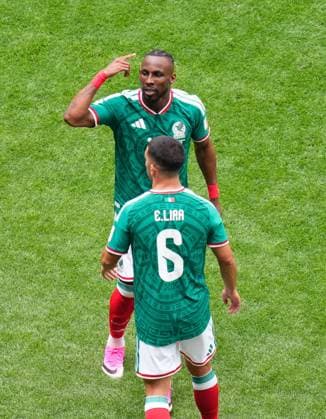 Mexico v South Africa - FIFA World Cup, WM, Weltmeisterschaft, Fussball 2026 - Group A MEXICO CITY, MEXICO - JUNE 11: Julian Quinones of Mexico celebrates after scoring a goal during opening match of the World Cup First Stage Group A match between Mexico and South Africa at Estadio Azteca (Mexico Stadium) in Mexico City, Mexico on June 11, 2026. Jose Hernandez Anadolu Mexico City Mexico. Editorial use only. Please get in touch for any other usage.  Copyright: x2026xAnadoluxJosexHernandezx