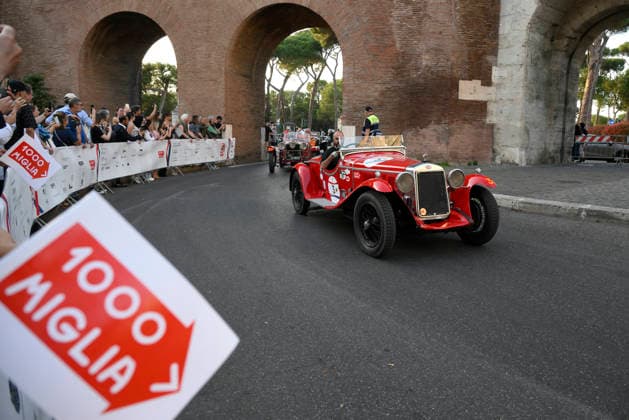 passage of the 1000 Miglia stage on Via Veneto Rome on June 11, 2026 in Rome, Italy.  Copyright: xFabrizioxCorradetti LaPressex