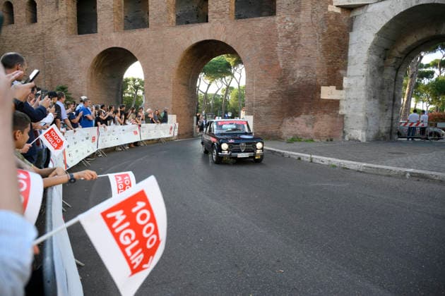 passage of the 1000 Miglia stage on Via Veneto Rome on June 11, 2026 in Rome, Italy.  Copyright: xFabrizioxCorradetti LaPressex