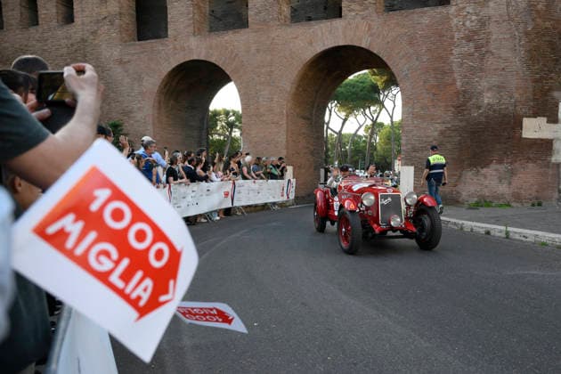 passage of the 1000 Miglia stage on Via Veneto Rome on June 11, 2026 in Rome, Italy.  Copyright: xFabrizioxCorradetti LaPressex