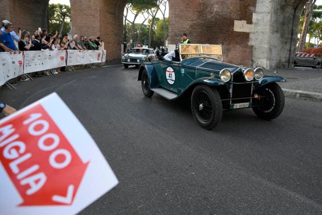 passage of the 1000 Miglia stage on Via Veneto Rome on June 11, 2026 in Rome, Italy.  Copyright: xFabrizioxCorradetti LaPressex