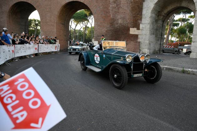 passage of the 1000 Miglia stage on Via Veneto Rome on June 11, 2026 in Rome, Italy.  Copyright: xFabrizioxCorradetti LaPressex