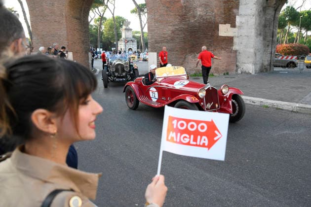 passage of the 1000 Miglia stage on Via Veneto Rome on June 11, 2026 in Rome, Italy.  Copyright: xFabrizioxCorradetti LaPressex