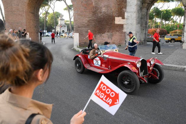 passage of the 1000 Miglia stage on Via Veneto Rome on June 11, 2026 in Rome, Italy.  Copyright: xFabrizioxCorradetti LaPressex