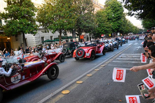 passage of the 1000 Miglia stage on Via Veneto Rome on June 11, 2026 in Rome, Italy.  Copyright: xFabrizioxCorradetti LaPressex