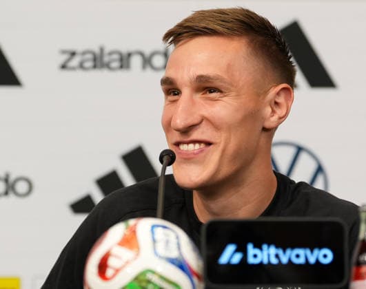 Nico Schlotterbeck Germany, 15 participates in press conference USA, German national soccer team, press conference, Winston Salem, 11 06 2026 USA, German national soccer team, press conference, Winston Salem, 11 06 2026 Winston Salem Copyright: xEibner-Pressefoto ScottxColemanx EP_SCN