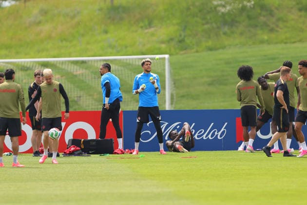 Dayne St. Clair of Canada in action during the training session before the 2026 FIFA World Cup, WM, Weltmeisterschaft, Fussball game between Canada and Bosnia and Herzegovina at Toronto FC Training Ground on June 11, 2026 in Toronto, Ontario, Canada  Copyright: xCurtisxWongx xSPPx Sportspressphoto_SPR165027