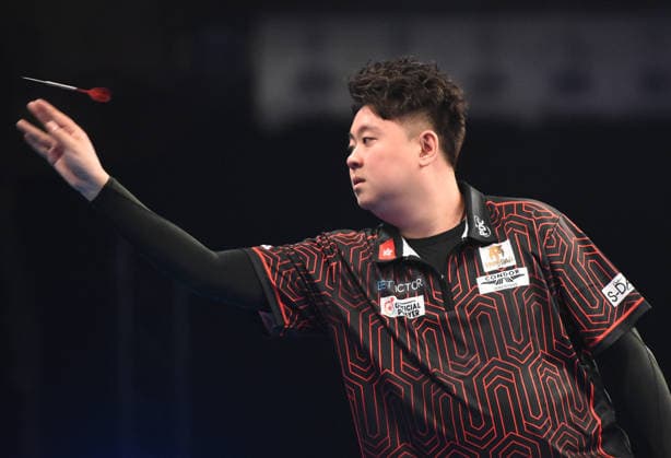 11 06 2026, xhbx, Dart World Cup of Darts 2025, v l Man Lok Leung Hong Kong DFL DFB REGULATIONS PROHIBIT ANY USE OF PHOTOGRAPHS as IMAGE SEQUENCES and or QUASI VIDEO Frankfurt