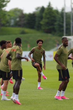 Tajon Buchanan of Canada in action during the training session before the 2026 FIFA World Cup, WM, Weltmeisterschaft, Fussball game between Canada and Bosnia and Herzegovina at Toronto FC Training Ground on June 11, 2026 in Toronto, Ontario, Canada  Copyright: xCurtisxWongx xSPPx Sportspressphoto_SPR165056