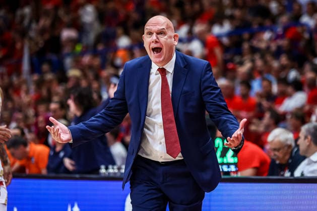 EA7 Emporio Armani Milano - Umana Reyer Venezia - Campionato italiano Basket 2025 2026 Neven Spahija EA7 Emporio Armani Milano - Umana Reyer Venezia Legabasket Serie A Unipol 2025 2026 Playoff - Finale - Gara 1 Milano, 11 06 2026 Foto Susanna Arioli Ciamillo-Castoria Milano Lombardia Italy  Copyright: xSusannaxAriolix