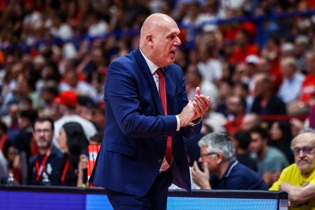 EA7 Emporio Armani Milano - Umana Reyer Venezia - Campionato italiano Basket 2025 2026 Neven Spahija EA7 Emporio Armani Milano - Umana Reyer Venezia Legabasket Serie A Unipol 2025 2026 Playoff - Finale - Gara 1 Milano, 11 06 2026 Foto Susanna Arioli Ciamillo-Castoria Milano Lombardia Italy  Copyright: xSusannaxAriolix