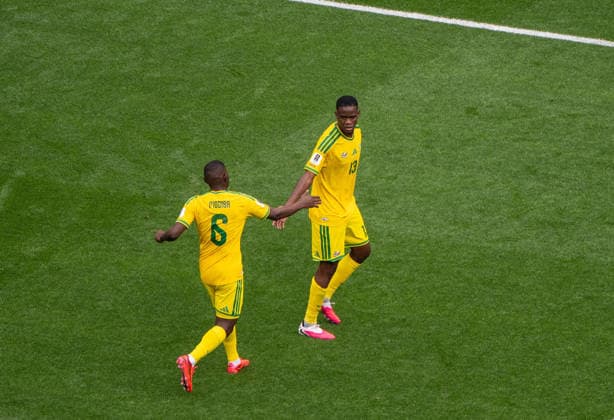 Soccer, Men, FIFA World Cup 2026 in Mexico, Canada and USA, Opening match in Mexico City Group A, 1 Matchday , Mexico South Africa, v l Aubrey Modiba South Africa , Sphephelo Sithole South Africa , 11 06 2026, Copyright: xMatthiasxKochx