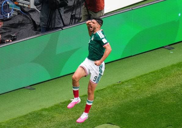 Mexico v South Africa - FIFA World Cup, WM, Weltmeisterschaft, Fussball 2026 - Group A MEXICO CITY, MEXICO - JUNE 11: Raul Jimenez of Mexico celebrates after scoring a goal during the World Cup First Stage Group A match between Mexico and South Africa at Estadio Azteca (Mexico Stadium) in Mexico City, Mexico on June 11, 2026. Jose Hernandez Anadolu Mexico City Mexico. Editorial use only. Please get in touch for any other usage.  Copyright: x2026xAnadoluxJosexHernandezx