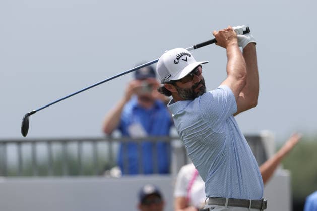 June 11, 2026: Adam Hadwin of Canada tees off during the RBC Canadian Open held at TPC Toronto at Osprey Valley in Caledon Ontario, Canada. CSM PGA, Golf Herren 2026: RBC Canadian Open Jun 11  - ZUMAc04_ 20260611_zma_c04_016 Copyright: xDanielxLeax