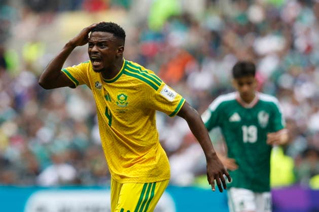 FIFA World Cup, WM, Weltmeisterschaft, Fussball 2026 - Group A - Mexico vs South Africa Teboho Mokoena of South Africa reacts during the FIFA World Cup 2026 Group A match between Mexico and South Africa in Mexico City, Mexico, 11 June 2026. Mexico City Mexico  Copyright: xSASHENKAxGUTIERREZx
