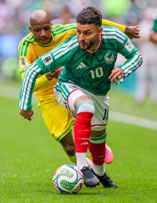 FIFA WORLD CUP 2026 FIFA WORLD CUP 2026 MEXICO VS SOUTH AFRICA 11062026 MEXICO CITY, MEXICO Action photo of Alexis Vega 10 of Mexico and a defender of South Africa, during the opening game of the FIFA World Cup 2026, held at the Estadio Ciudad de MÃ xico of Mexico City Action photo of Alexis Vega 10 of Mexico and a defender of South Africa, during the opening game of the FIFA World Cup 2026, held at the Estadio Ciudad de MÃ xico of Mexico City PHOTO BY IMAGENSHOP AGENCIA FOTOGRAFICA MEXICO CITY MEXICO CITY MEXICO CITY MEXICO Copyright: xYOALIxMARTINEZx