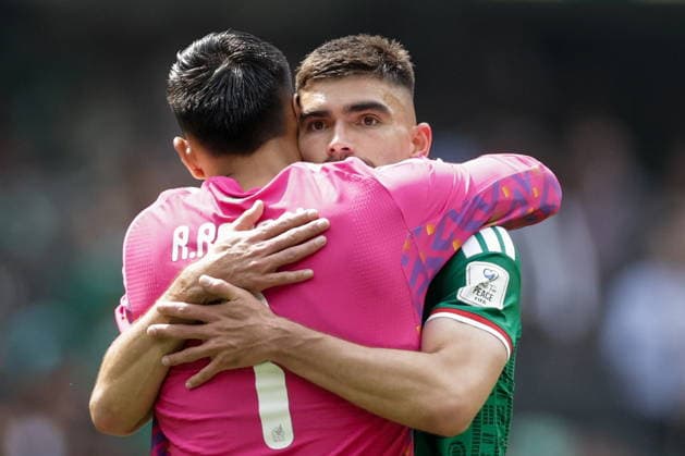 MEXICO, MEXICO CITY - JUNE 12, 2026: Mexico s players celebrate victory in the 2026 FIFA World Cup, WM, Weltmeisterschaft, Fussball Group A football match between Mexico and South Africa at Mexico City Stadium. Mikhail Sinitsyn TASS  93685895