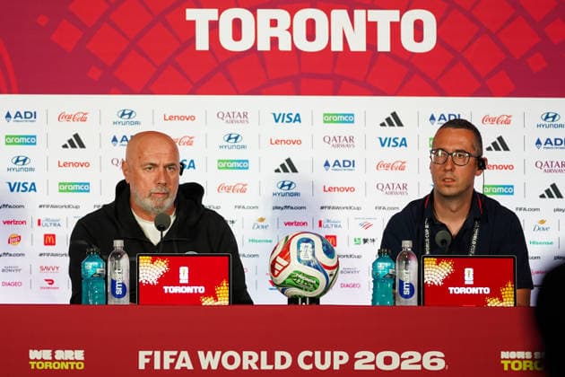 Bosnia and Herzegovina MD-1 press conference, PK, Pressekonferenz - 2026 FIFA World Cup, WM, Weltmeisterschaft, Fussball Sergej BARBAREZ Head Coach of Bosnia and Herzegovina during the 2026 FIFA World Cup press conference one day before the match between Canada and Bosnia and Herzegovina at Toronto Stadium. on June 11, 2026 in Toronto, Canada. (Photo by Leonardo Ramirez Eyepix Group) Copyright: xLeonardoxRamirezx xEyepixxGroupx LR11062026-01723