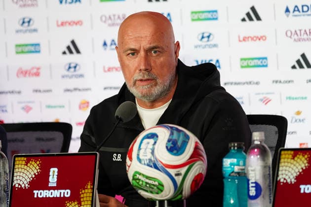 Bosnia and Herzegovina MD-1 press conference, PK, Pressekonferenz - 2026 FIFA World Cup, WM, Weltmeisterschaft, Fussball Sergej BARBAREZ Head Coach of Bosnia and Herzegovina during the 2026 FIFA World Cup press conference one day before the match between Canada and Bosnia and Herzegovina at Toronto Stadium. on June 11, 2026 in Toronto, Canada. (Photo by Leonardo Ramirez Eyepix Group) Copyright: xLeonardoxRamirezx xEyepixxGroupx LR11062026-01696